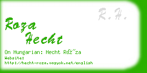 roza hecht business card